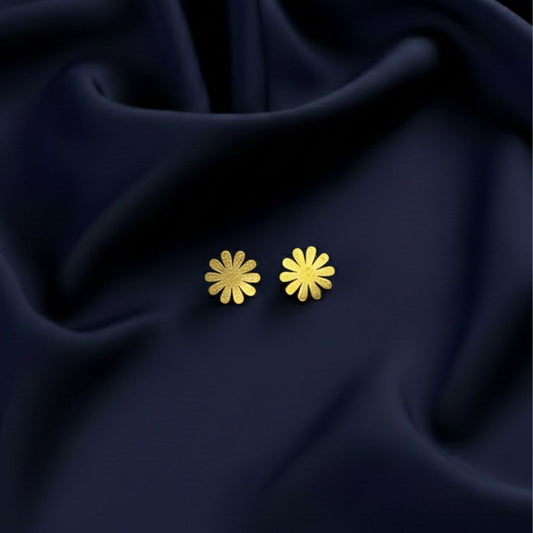 Abidii Blossom Studs – small flower-shaped stud earrings arranged on a soft background, showing their delicate floral design